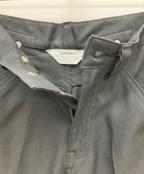 DAIRIKU（ダイリク）DAIRIKU (ダイリク) Painter Pressed Pants ブラック サイズ:27の古着・服飾アイテム