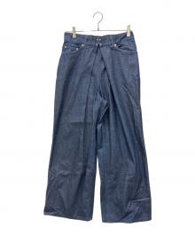 JOHN LAWRENCE SULLIVAN（ジョン ローレンス サリバン）の古着「RIGID DENIM WIDE PANTS」｜インディゴ