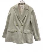 NATURAL BEAUTY BASICナチュラルビューティーベーシック）の古着「ダブルブレストボクシージャケット」｜ベージュ