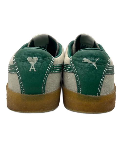 PUMA（プーマ）PUMA (プーマ) ami (アミ) ローカットスニーカー ベージュ×グリーン サイズ:28の古着・服飾アイテム