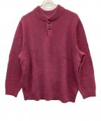 L.L.Beanエルエルビーン）の古着「ヘンリーネックニット」｜レッド