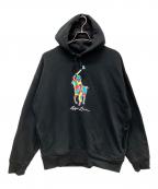 POLO RALPH LAURENポロ・ラルフローレン）の古着「プルオーバーパーカー」｜ブラック