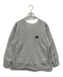 Champion REVERSE WEAVE×Needles×BEAMS BOY（チャンピオン リバース ウィーブ×ニードルズ×ビームスボーイ）の古着「裏起毛スウェット」｜ライトグレー