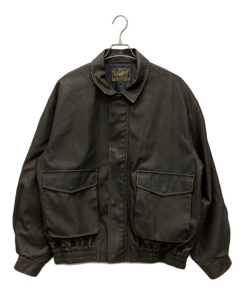 BEAMS HEART（ビームスハート）BEAMS HEART (ビームスハート) フェイクレザークラシックブルゾンジャケット ブラウン サイズ:Lの古着・服飾アイテム
