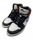 NIKEナイキ）の古着「Women's Air Jordan 1 Retro High "Satin Black Toe"」｜レッド×ブラック×ホワイト