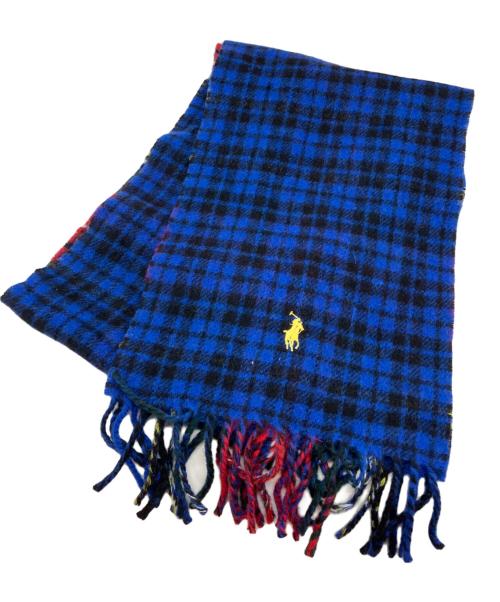 POLO RALPH LAUREN（ポロ・ラルフローレン）POLO RALPH LAUREN (ポロ・ラルフローレン) マフラー ブルー×レッド×グリーン サイズ:ONE 未使用品の古着・服飾アイテム