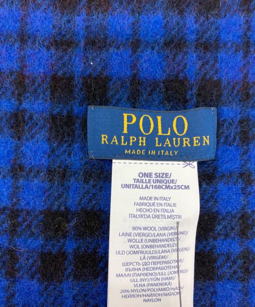 POLO RALPH LAUREN（ポロ・ラルフローレン）POLO RALPH LAUREN (ポロ・ラルフローレン) マフラー ブルー×レッド×グリーン サイズ:ONE 未使用品の古着・服飾アイテム