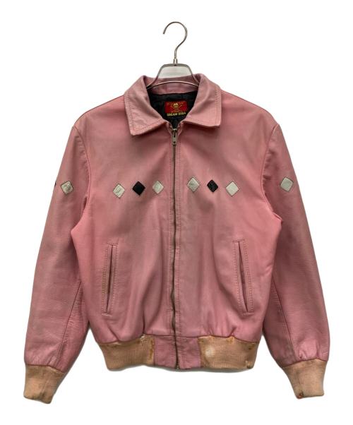 CREAM SODA（クリームソーダ）CREAM SODA (クリームソーダ) 金タグ80sレザージャケット ピンク サイズ:不明の古着・服飾アイテム