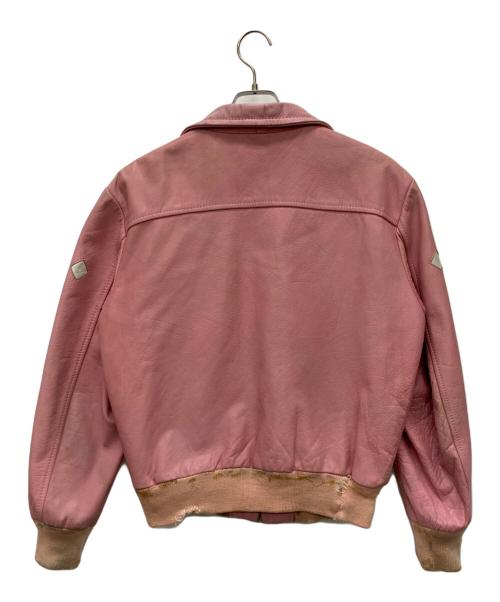 CREAM SODA（クリームソーダ）CREAM SODA (クリームソーダ) 金タグ80sレザージャケット ピンク サイズ:不明の古着・服飾アイテム