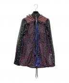 DIESELディーゼル）の古着「切替デザインシアーブルゾン」｜ブラック×パープル