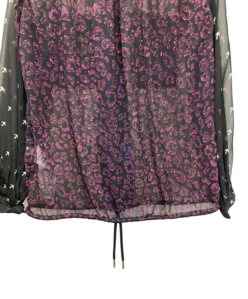 DIESEL（ディーゼル）DIESEL (ディーゼル) 切替デザインシアーブルゾン ブラック×パープル サイズ:Mの古着・服飾アイテム