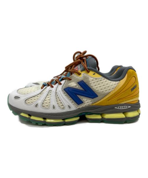 NEW BALANCE（ニューバランス）NEW BALANCE (ニューバランス) スニーカー ホワイト×イエロー×ブルー サイズ:25.5の古着・服飾アイテム