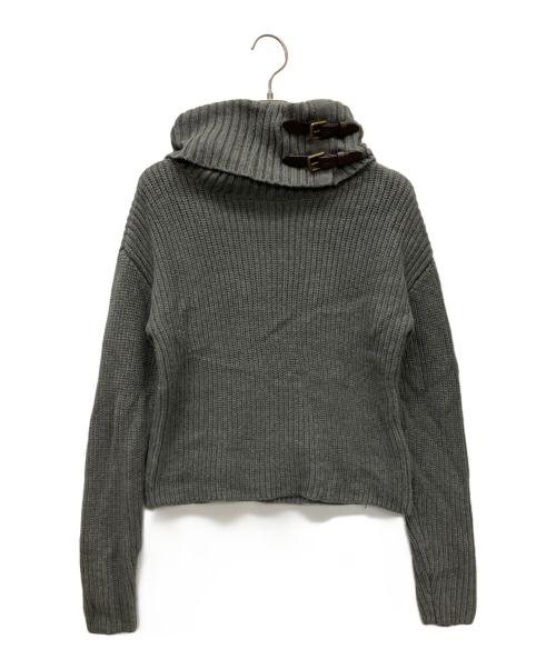 LAUREN RALPH LAUREN（ローレン ラルフ ローレン）LAUREN RALPH LAUREN (ローレン ラルフ ローレン) ベルト付厚手ニット グレー サイズ:XXSの古着・服飾アイテム