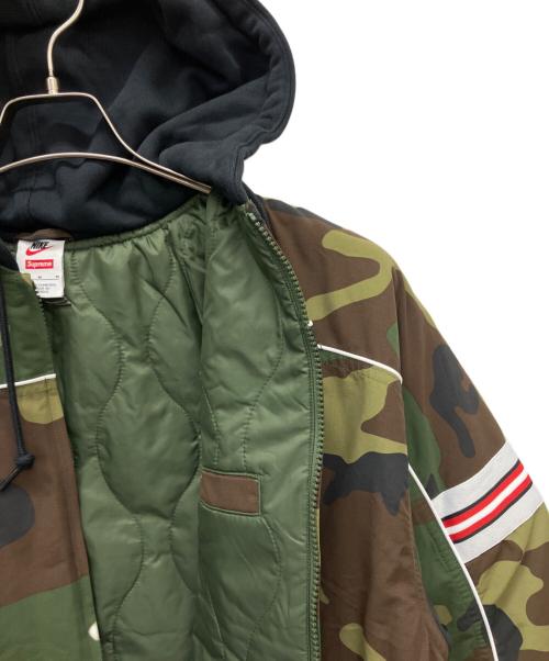 SUPREME（シュプリーム）SUPREME (シュプリーム) NIKE (ナイキ) Nylon Hooded Jacket ブラウン×グリーン サイズ:Mの古着・服飾アイテム
