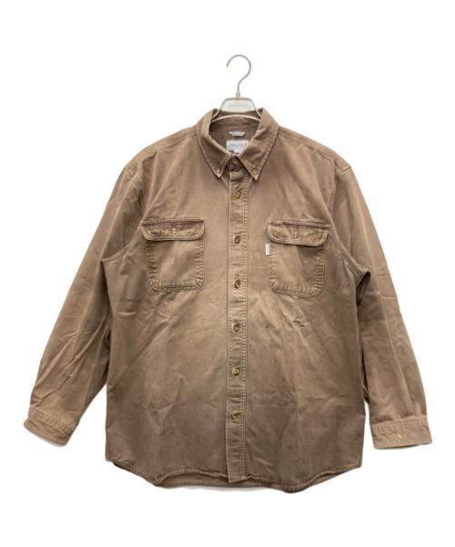 CarHartt（カーハート）CarHartt (カーハート) 長袖シャツ ブラウン サイズ:XLの古着・服飾アイテム