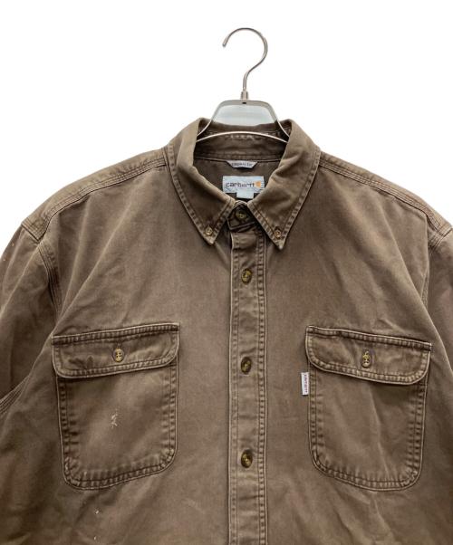CarHartt（カーハート）CarHartt (カーハート) 長袖シャツ ブラウン サイズ:XLの古着・服飾アイテム