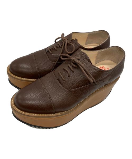 Vivienne Westwood（ヴィヴィアンウエストウッド）Vivienne Westwood (ヴィヴィアンウエストウッド) ウェッジソール厚底シューズ ブラウン サイズ:38の古着・服飾アイテム