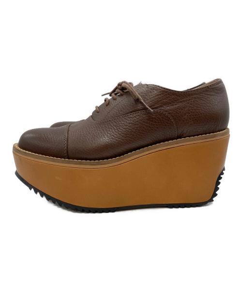 Vivienne Westwood（ヴィヴィアンウエストウッド）Vivienne Westwood (ヴィヴィアンウエストウッド) ウェッジソール厚底シューズ ブラウン サイズ:38の古着・服飾アイテム