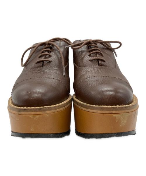 Vivienne Westwood（ヴィヴィアンウエストウッド）Vivienne Westwood (ヴィヴィアンウエストウッド) ウェッジソール厚底シューズ ブラウン サイズ:38の古着・服飾アイテム