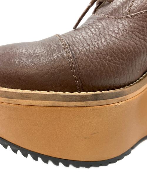 Vivienne Westwood（ヴィヴィアンウエストウッド）Vivienne Westwood (ヴィヴィアンウエストウッド) ウェッジソール厚底シューズ ブラウン サイズ:38の古着・服飾アイテム