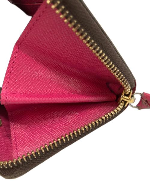 LOUIS VUITTON（ルイ ヴィトン）LOUIS VUITTON (ルイ ヴィトン) ロングウォレット ブラウン×ショッキングピンクの古着・服飾アイテム
