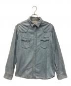 maison kitsuneメゾンキツネ）の古着「長袖シャツ」｜スカイブルー