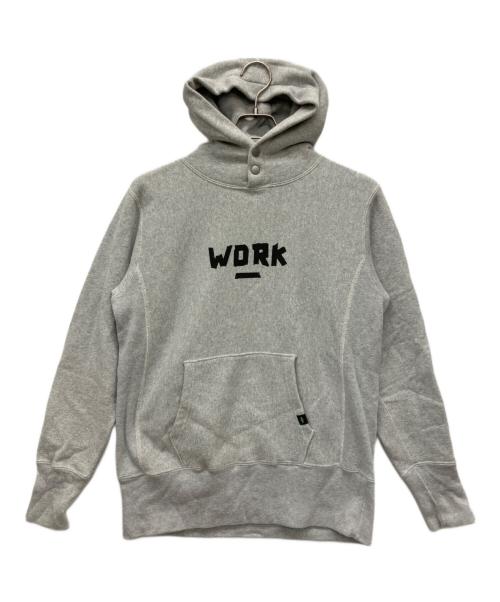 Champion（チャンピオン）Champion (チャンピオン) WORK NOT WORK (ワークノットワーク) プルオーバーパーカー グレー サイズ:SMALLの古着・服飾アイテム