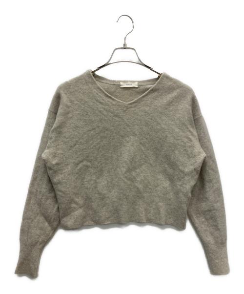 KAGURA（カグラ）KAGURA (カグラ) ラムウールVネックプルオーバー ベージュ サイズ:size Freeの古着・服飾アイテム