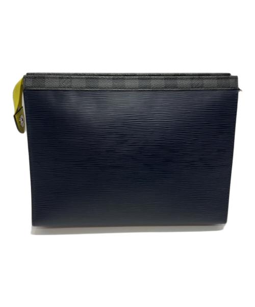 LOUIS VUITTON（ルイ ヴィトン）LOUIS VUITTON (ルイ ヴィトン) クラッチバッグ ブラック×ブルーの古着・服飾アイテム
