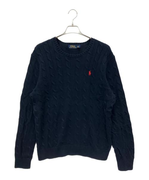 POLO RALPH LAUREN（ポロ・ラルフローレン）POLO RALPH LAUREN (ポロ・ラルフローレン) 厚手ニット ネイビー サイズ:Lの古着・服飾アイテム