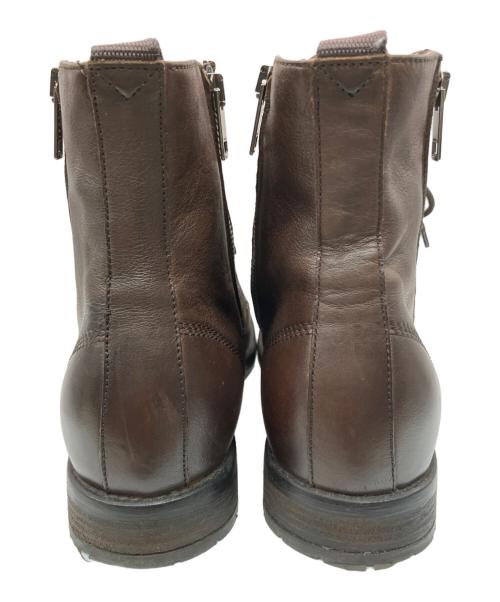 DIESEL（ディーゼル）DIESEL (ディーゼル) サイドジップレースアップシューズ ブラウン サイズ:41の古着・服飾アイテム