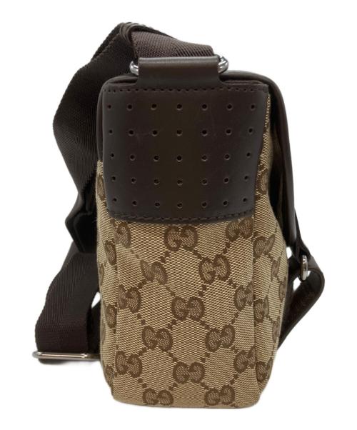 GUCCI（グッチ）GUCCI (グッチ) GGキャンバスショルダーバッグ ブラウンの古着・服飾アイテム
