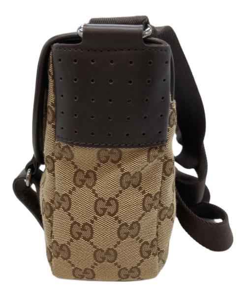 GUCCI（グッチ）GUCCI (グッチ) GGキャンバスショルダーバッグ ブラウンの古着・服飾アイテム