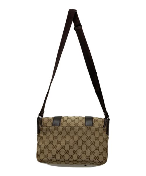 GUCCI（グッチ）GUCCI (グッチ) GGキャンバスショルダーバッグ ブラウンの古着・服飾アイテム
