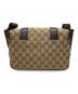 GUCCI (グッチ) GGキャンバスショルダーバッグ ブラウン：80000円