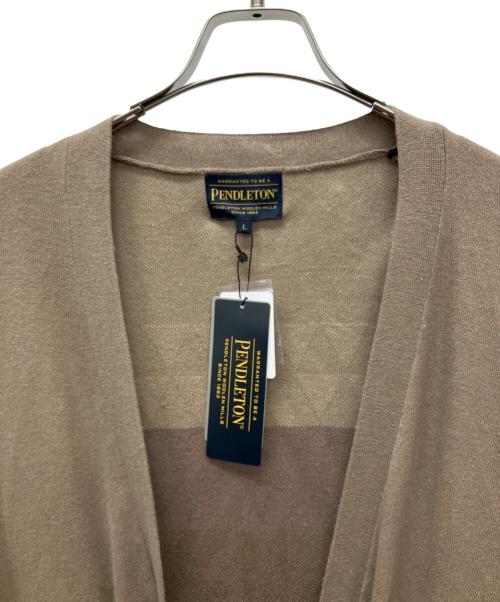 PENDLETON（ペンドルトン）PENDLETON (ペンドルトン) 薄手カーディガン ブラウン サイズ:L 未使用品の古着・服飾アイテム