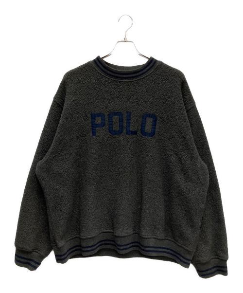 POLO RALPH LAUREN（ポロ・ラルフローレン）POLO RALPH LAUREN (ポロ・ラルフローレン) ボアスウェット ブラック サイズ:XXLの古着・服飾アイテム