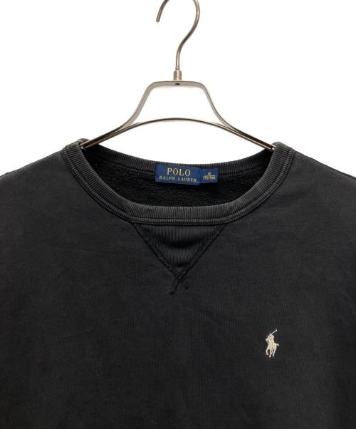 POLO RALPH LAUREN（ポロ・ラルフローレン）POLO RALPH LAUREN (ポロ・ラルフローレン) 裏起毛スウェット ブラック サイズ:Mの古着・服飾アイテム