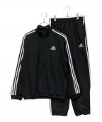 adidasアディダス）の古着「スリーストライプストラックスーツ」｜ブラック