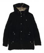 BURBERRY BLACK LABELバーバリーブラックレーベル）の古着「ベロアダウンジャケット」｜ブラック