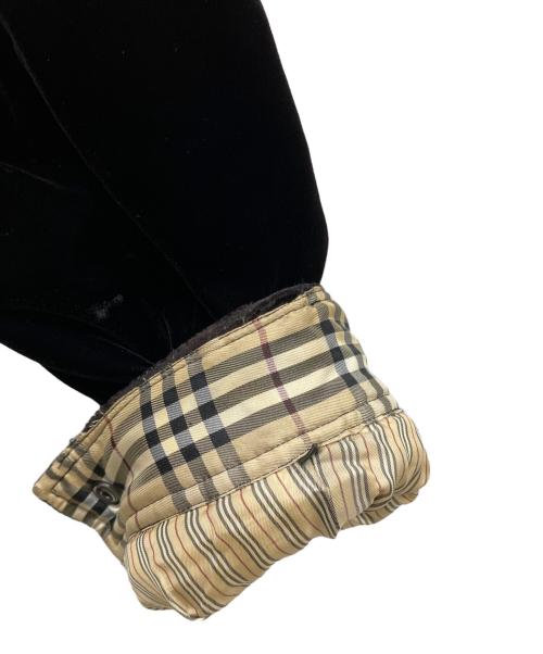 BURBERRY BLACK LABEL（バーバリーブラックレーベル）BURBERRY BLACK LABEL (バーバリーブラックレーベル) ベロアダウンジャケット ブラック サイズ:Mの古着・服飾アイテム