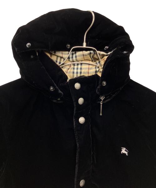 BURBERRY BLACK LABEL（バーバリーブラックレーベル）BURBERRY BLACK LABEL (バーバリーブラックレーベル) ベロアダウンジャケット ブラック サイズ:Mの古着・服飾アイテム