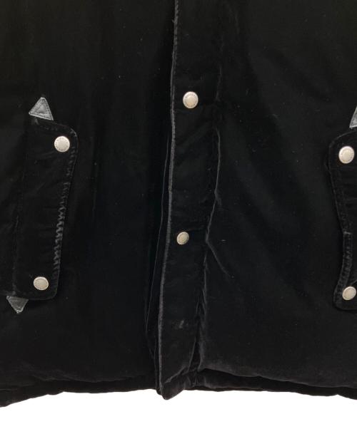 BURBERRY BLACK LABEL（バーバリーブラックレーベル）BURBERRY BLACK LABEL (バーバリーブラックレーベル) ベロアダウンジャケット ブラック サイズ:Mの古着・服飾アイテム