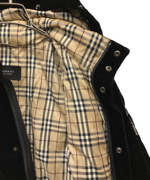 BURBERRY BLACK LABEL（バーバリーブラックレーベル）BURBERRY BLACK LABEL (バーバリーブラックレーベル) ベロアダウンジャケット ブラック サイズ:Mの古着・服飾アイテム