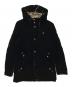 BURBERRY BLACK LABEL（バーバリーブラックレーベル）の古着「ベロアダウンジャケット」｜ブラック