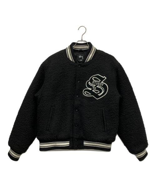 stussy（ステューシー）stussy (ステューシー) ウールジャーシティージャケット ブラック サイズ:Mの古着・服飾アイテム