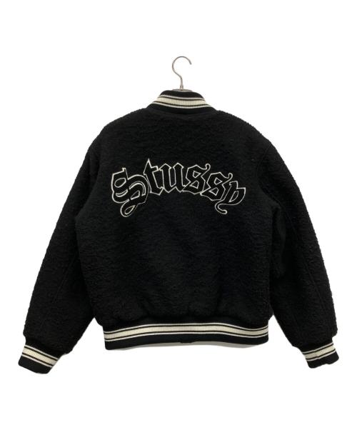 stussy（ステューシー）stussy (ステューシー) ウールジャーシティージャケット ブラック サイズ:Mの古着・服飾アイテム