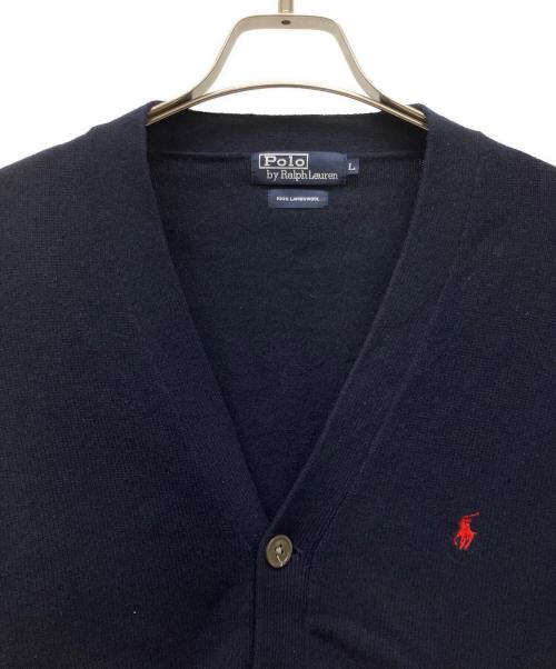 POLO RALPH LAUREN（ポロ・ラルフローレン）POLO RALPH LAUREN (ポロ・ラルフローレン) 薄手カーディガン ネイビー サイズ:Lの古着・服飾アイテム