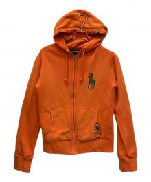 POLO RALPH LAUREN（ポロ・ラルフローレン）の古着「ジップパーカー」｜オレンジ