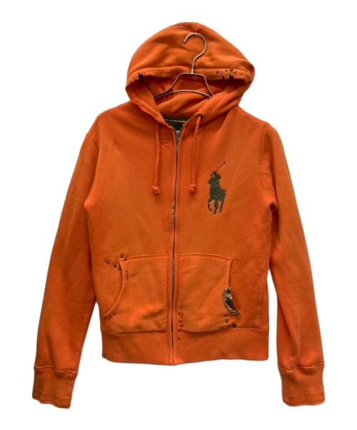 POLO RALPH LAUREN（ポロ・ラルフローレン）POLO RALPH LAUREN (ポロ・ラルフローレン) ジップパーカー オレンジ サイズ:Sの古着・服飾アイテム